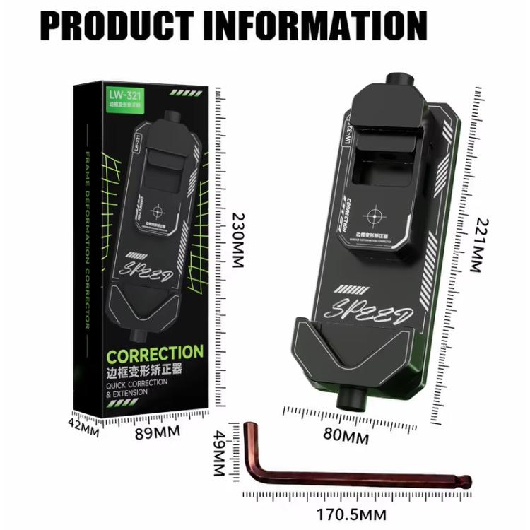 LUOWEI LW-321 Straight-Edge and Rounded-Corner 2-in-1 Mobile Phone Frame Deformation Corrector
