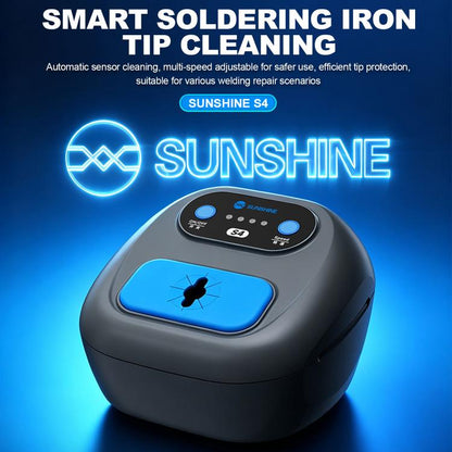SUNSHINE S4 Adjustable Speed Automatic Soldering Iron Tip Cleaner, Plug: EU Plug, EU Plug