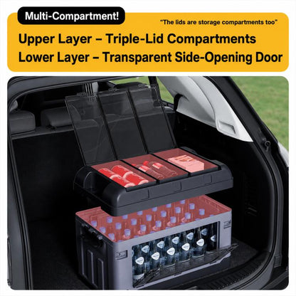SUITU R-6543 Car Outdoor Camping Multifunctional Storage Box, M 48x30x32.5cm, L 59x36x38cm