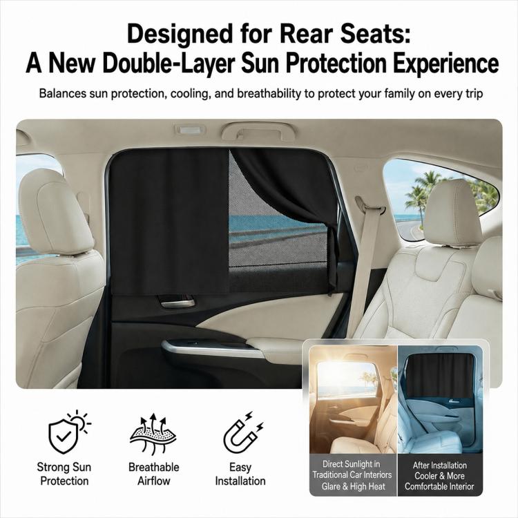 SUITU ST-2420 Universal Car Privacy Curtain Window Shade Blackout Hheat-insulating Sunshade, ST-2420