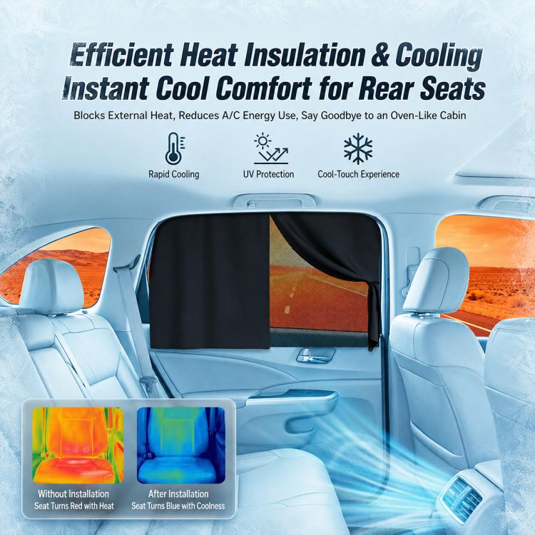 SUITU ST-2420 Universal Car Privacy Curtain Window Shade Blackout Hheat-insulating Sunshade, ST-2420