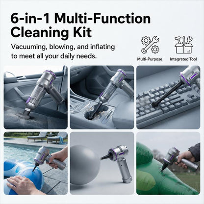 SUITU ST-6710A Plus Brushless Motor Handheld Blow Suction Combo Car Vacuum Cleaner with Inflator, ST-6710A Plus