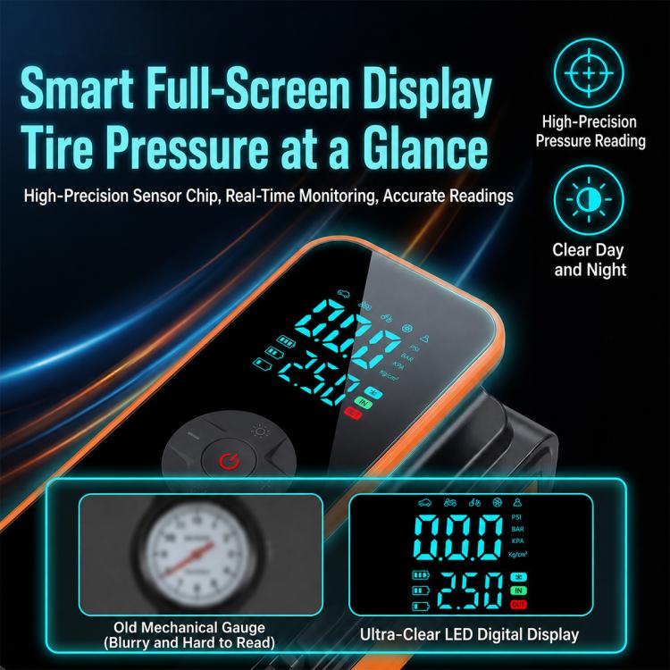 SUITU ST-5554C Car Dual-screen Wireless Tire Inflatable Pump Electric Air Tire Inflator, ST-5554C