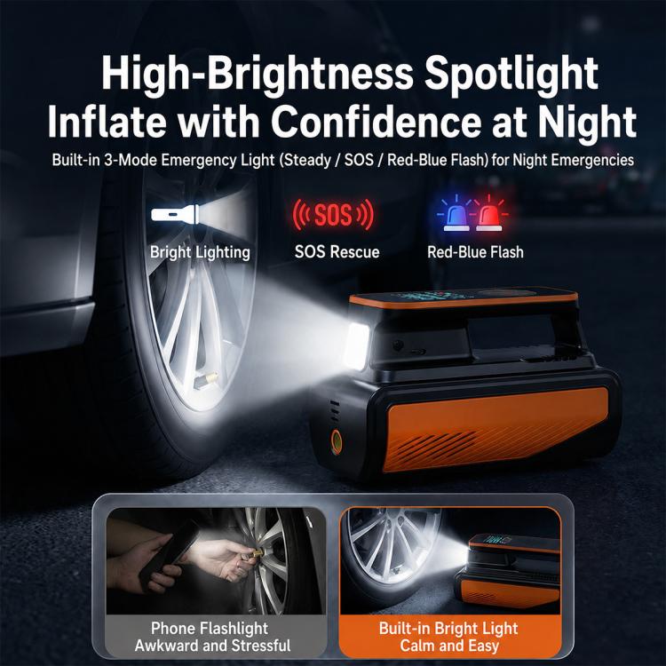 SUITU ST-5554C Car Dual-screen Wireless Tire Inflatable Pump Electric Air Tire Inflator, ST-5554C