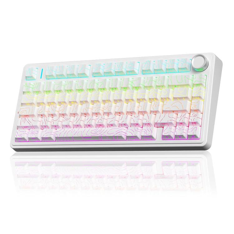 AULA F75HE 80 Keys Wired/2.4G/Bluetooth Tri-mode Custom Mechanical Keyboard