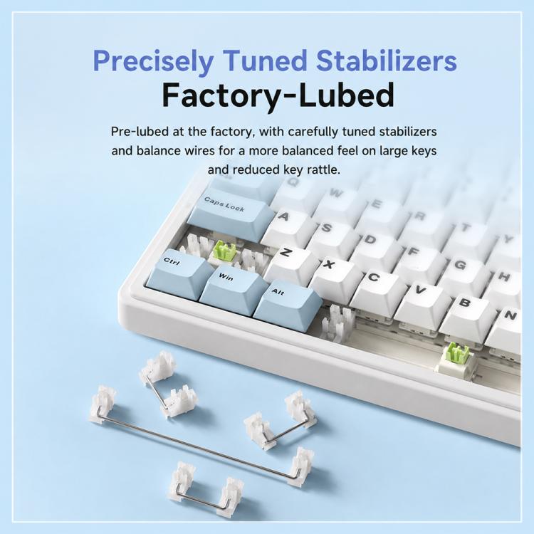 AULA F75HE 80 Keys Wired/2.4G/Bluetooth Tri-mode Custom Mechanical Keyboard