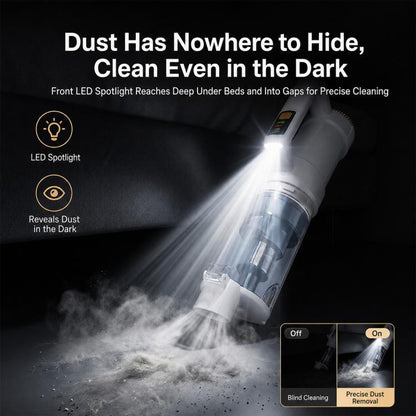 SUITU ST-132 Plus Max Handheld Blow Suction Combo Vacuum Cleaner, 2000mAh x 3, 2500mAh x 3, 2500mAh x 3 with Extended Rod