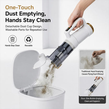 SUITU ST-132 Plus Max Handheld Blow Suction Combo Vacuum Cleaner, 2000mAh x 3, 2500mAh x 3, 2500mAh x 3 with Extended Rod