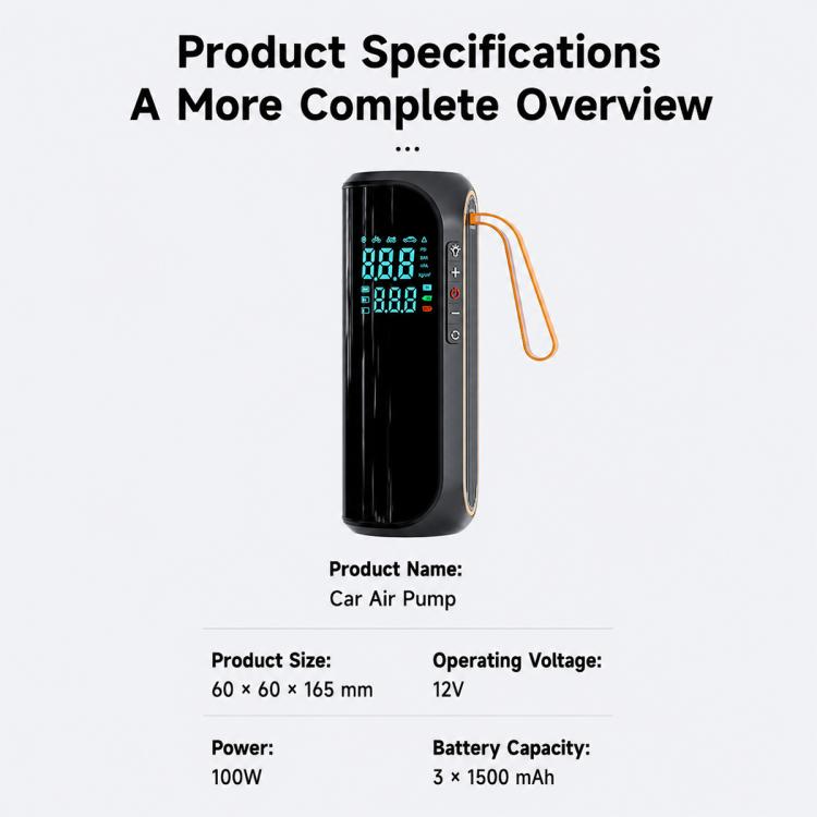SUITU ST-5553B Car Dual-screen Wireless Tire Inflatable Pump Electric Air Tire Inflator, ST-5553B