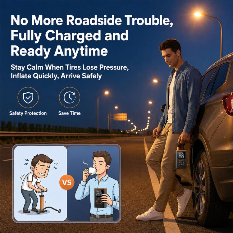 SUITU ST-5552 Car Digital Display Wireless Tire Inflatable Pump Electric Air Tire Inflator, USB, USB+DC