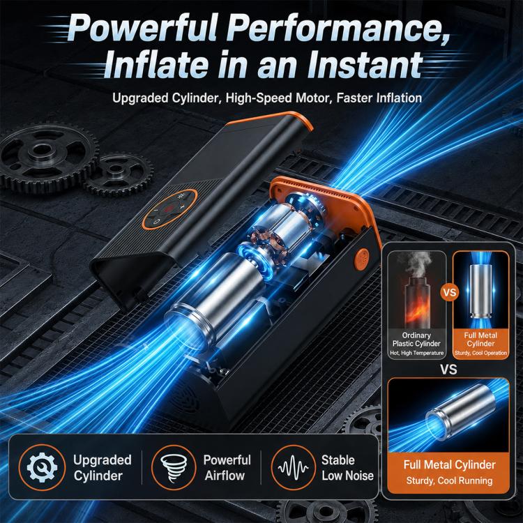 SUITU ST-5552 Car Digital Display Wireless Tire Inflatable Pump Electric Air Tire Inflator, USB, USB+DC