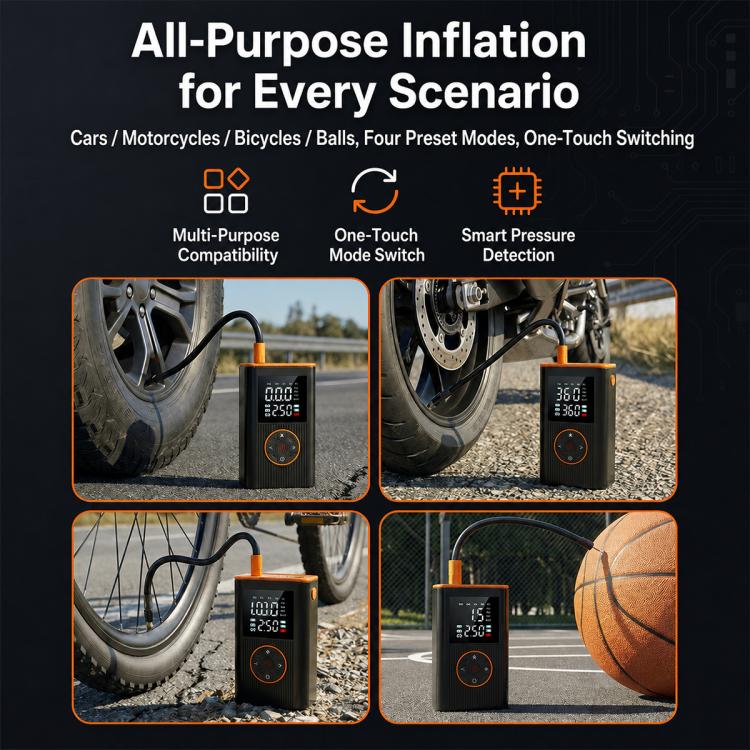 SUITU ST-5552 Car Digital Display Wireless Tire Inflatable Pump Electric Air Tire Inflator, USB, USB+DC