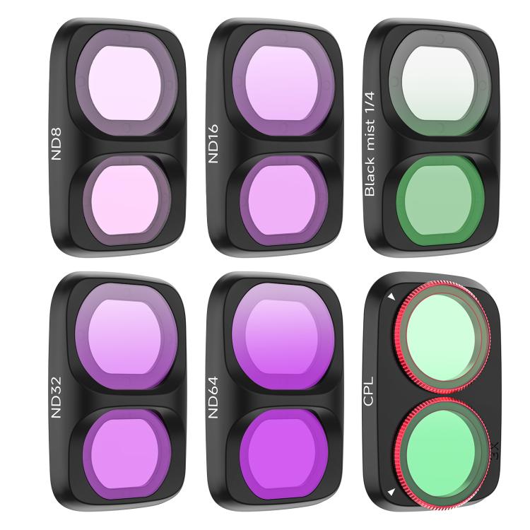 For DJI Osmo Pocket 4P Sunnylife Camera Lens Filter, MCUV, CPL, ND8, ND16, ND32, ND64, ND8/PL, ND16/PL, ND32/PL, ND64/PL, Black Mist 1/4, 3 in 1 Shadow Filter Set, 3 in 1 Mixed Filter Set, 4 in 1 ND/PL Set, 4 in 1 ND Set, 4 in 1 Mixed Filter Set
