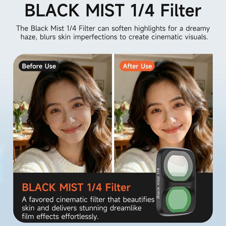 For DJI Osmo Pocket 4P Sunnylife Camera Lens Filter, MCUV, CPL, ND8, ND16, ND32, ND64, ND8/PL, ND16/PL, ND32/PL, ND64/PL, Black Mist 1/4, 3 in 1 Shadow Filter Set, 3 in 1 Mixed Filter Set, 4 in 1 ND/PL Set, 4 in 1 ND Set, 4 in 1 Mixed Filter Set