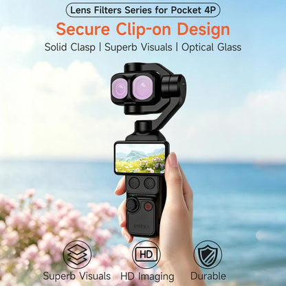 For DJI Osmo Pocket 4P Sunnylife Camera Lens Filter, MCUV, CPL, ND8, ND16, ND32, ND64, ND8/PL, ND16/PL, ND32/PL, ND64/PL, Black Mist 1/4, 3 in 1 Shadow Filter Set, 3 in 1 Mixed Filter Set, 4 in 1 ND/PL Set, 4 in 1 ND Set, 4 in 1 Mixed Filter Set