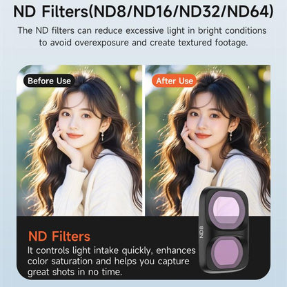 For DJI Osmo Pocket 4P Sunnylife Camera Lens Filter, MCUV, CPL, ND8, ND16, ND32, ND64, ND8/PL, ND16/PL, ND32/PL, ND64/PL, Black Mist 1/4, 3 in 1 Shadow Filter Set, 3 in 1 Mixed Filter Set, 4 in 1 ND/PL Set, 4 in 1 ND Set, 4 in 1 Mixed Filter Set