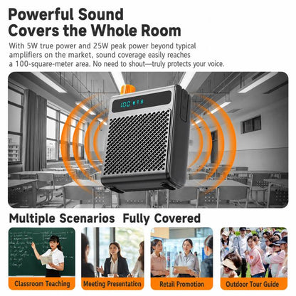 KY300 Single Mic Portable Wireless Lavalier Microphone Teaching Voice Amplifier