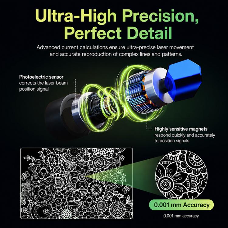 DAJA S4Pro High-Power Fiber Laser Marking Machine Small Fully Automatic Fiber Optic Metal Engraving Machine, S4Pro 20W, S4Pro 20W + Rotary Axis, S4Pro 20W + Rotary Clamp, S4Pro 20W + Rotary Axis + Clamp, S4Pro 30W