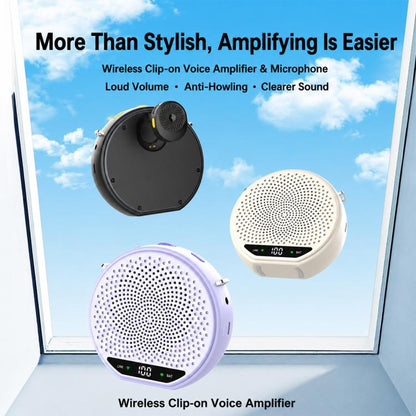 M28 2.5 inch Dual Mic Portable Wireless Lavalier Microphone Teaching Voice Amplifier, M28