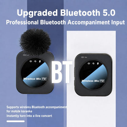 J30 Dual Mic 2 in 1 Wireless Lavalier Noise Reduction Microphone with Two-way Monitoring Function