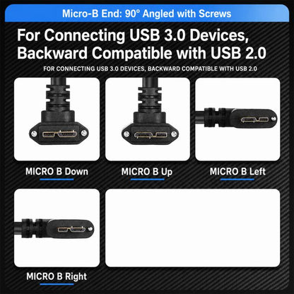 USB 3.0 Male to Micro-B Data Cable, 0.3m, 0.6m, 1m