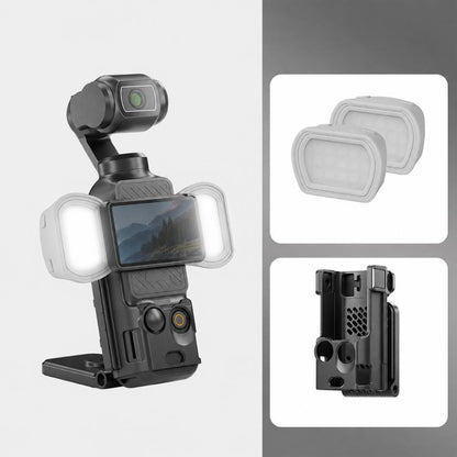 For DJI Osmo Pocket 3 NEEWER Fill Light Magnetic Holder Action Camera Portable Light, Single Light with Mount, Dual Light with Mount, Triple Light with Mount, Fill Light Filter Kit, Dual Light Kit, Black Single Light with Mount