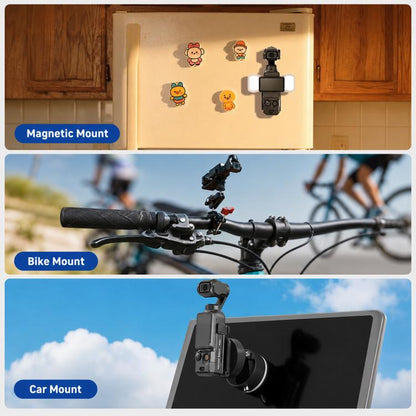 For DJI Osmo Pocket 3 NEEWER Fill Light Magnetic Holder Action Camera Portable Light, Single Light with Mount, Dual Light with Mount, Triple Light with Mount, Fill Light Filter Kit, Dual Light Kit, Black Single Light with Mount