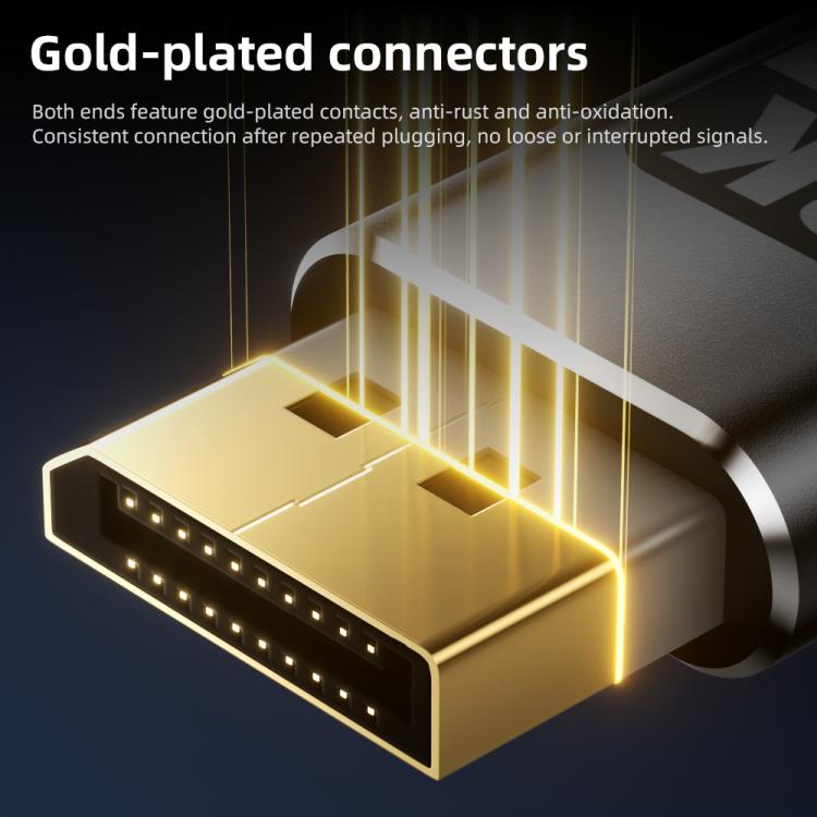 DOONJIEY Type-C to DisplayPort 2.1 UHD 8K 60Hz Audio & Video Mirroring Coiled Cable, Type-C to DP 8K