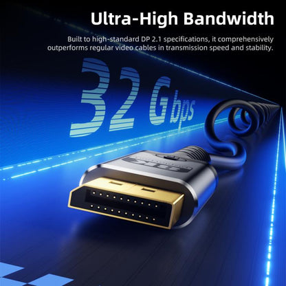 DOONJIEY Type-C to DisplayPort 2.1 UHD 8K 60Hz Audio & Video Mirroring Coiled Cable, Type-C to DP 8K