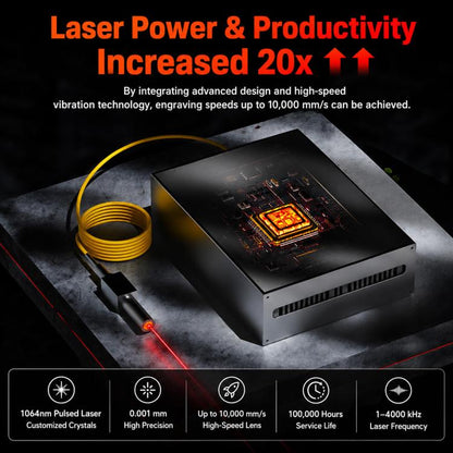 DAJA M1 Ultra 30W Small Fiber Optic Marking Machine, M1 Ultra, M1 Ultra+Rotary Axis, M1 Ultra+Rotary Clamp, M1 Ultra+Rotary Axis+Clamp