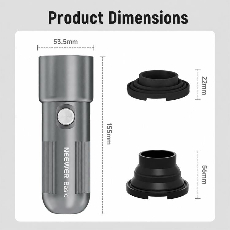 NEEWER BASICS FL10 10W Portable Photography Flashlight, Kit with 20 Filters & Snoot & Bag, FL10 Light Kit with Tripod