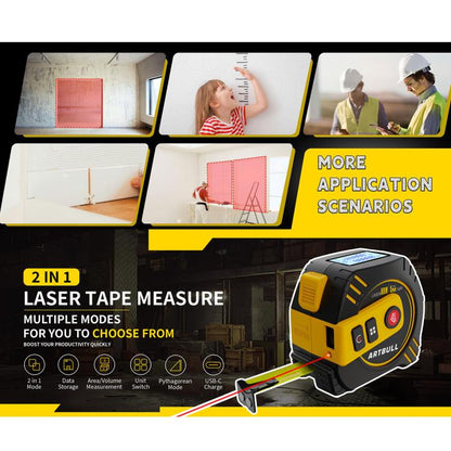 SG SURGOAL Rechargeable 2 in 1 Infrared Laser Rangefinder Measuring Tape Rangefinder