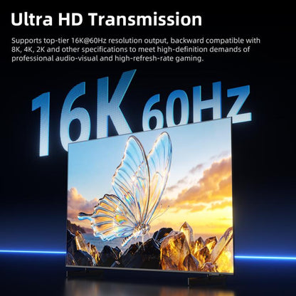 DOONJIEY DJSLHD16K 16K 60Hz HDTV to HDTV UHD Silicone Screen Mirroring Cable, 1m, 2m