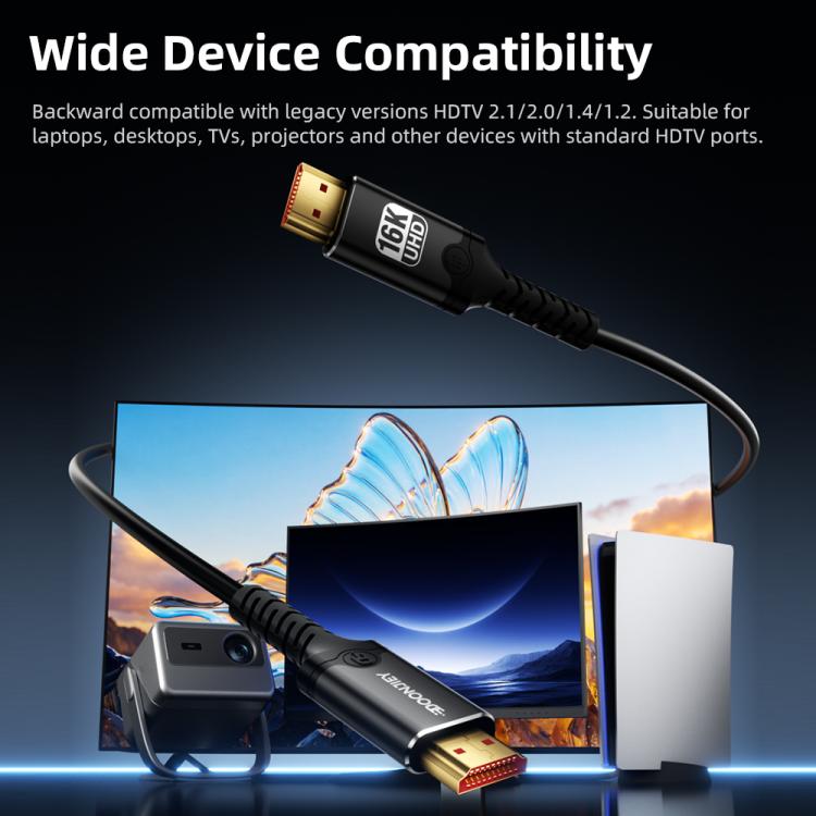 DOONJIEY DJSLHD16K 16K 60Hz HDTV to HDTV UHD Silicone Screen Mirroring Cable, 1m, 2m