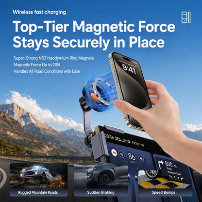 Aluminum Alloy Magnetic Car Phone Mount for New Energy Vehicle Display