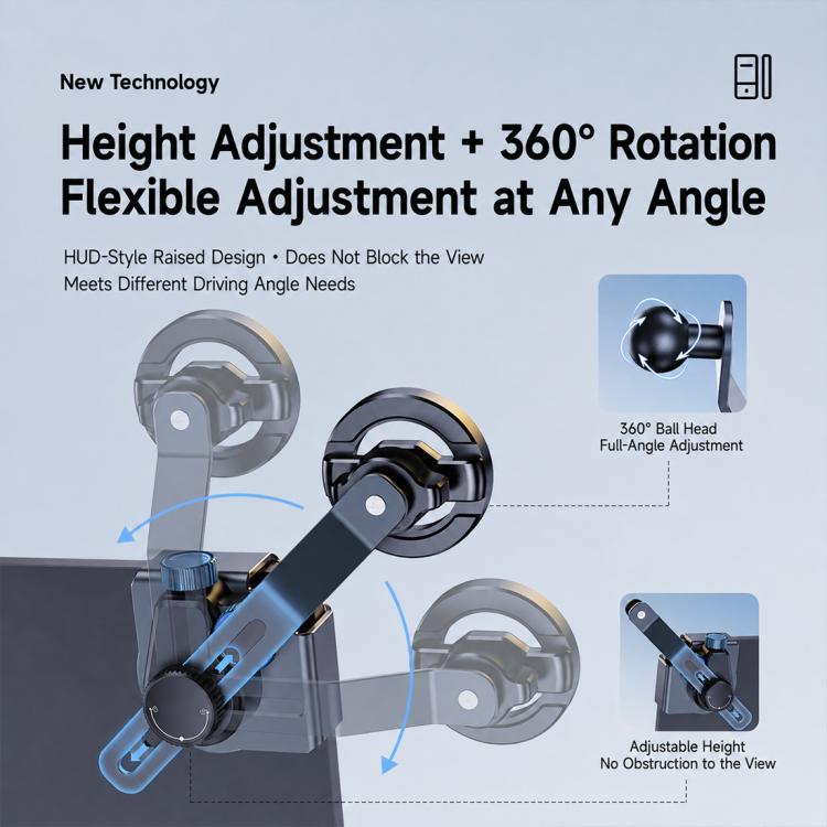 Aluminum Alloy Magnetic Car Phone Mount for New Energy Vehicle Display