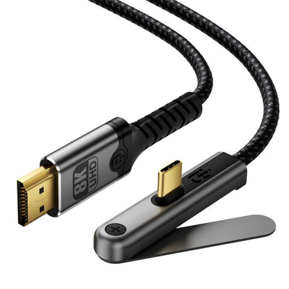 DOONJIEY DJMS06 Type-C to HDTV 8K 60Hz Ultra HD Video Cable with Phone Holder, Type-C to HDTV 8K