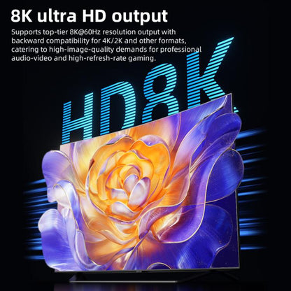 DOONJIEY DJMS06 Type-C to HDTV 8K 60Hz Ultra HD Video Cable with Phone Holder, Type-C to HDTV 8K
