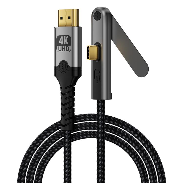 DOONJIEY DJMS09 Type-C to HDTV 4K 30Hz Ultra HD Video Cable with Phone Holder, Type-C to HDTV 4K