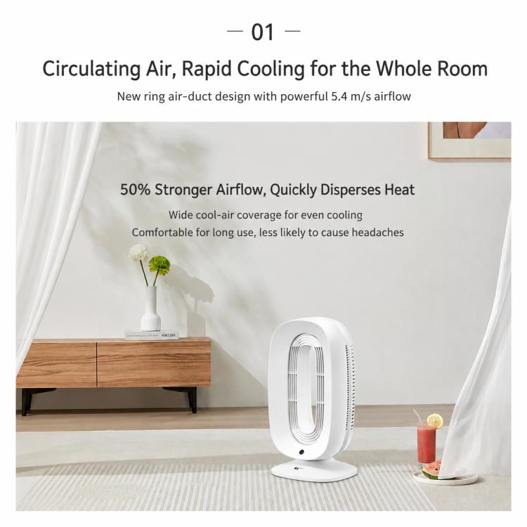 SK SKJ-CR102P Negative Ion Smart Bladeless Fan with Remote Control and Voice Control
