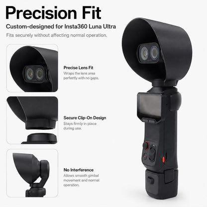 Lens Hood Anti-Glare Lens Shield Scratch-Resistant Protective Cover, For Insta360 Luna Ultra