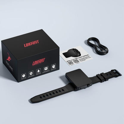 LOKMAT APPLLP 9 MAX 4G Smart Watch, 2.8 inch MTK6769 Octa Core, Android 15, Heart Rate, Blood Oxygen, OTG, GPS, 4GB+64GB