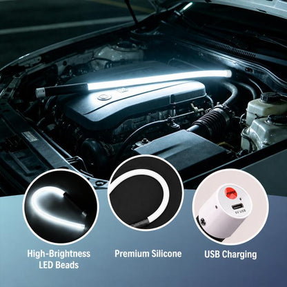 Car Repair Outdoor Multifunctional Portable Flexible LED Work Light, White Light, Multi-mode RGB