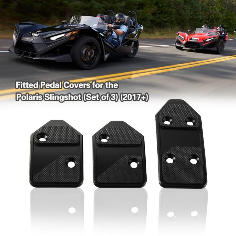 3 PCS/Set CAM-049 Aluminum Pedal Covers For Polaris Slingshot 2017+