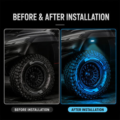12V-24V LED Rock Lights Waterproof Offroad Vehicle Underglow Lights