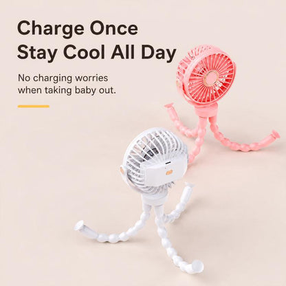 Mini Low-noise and Portable Octopus Stroller Deformation Fan Handheld USB Small Fan