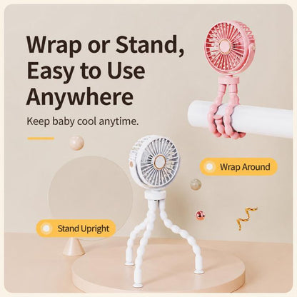 Mini Low-noise and Portable Octopus Stroller Deformation Fan Handheld USB Small Fan