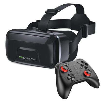 VR SHINECON G04DA Lndependent Lens Adjustment VR Glasses for 5.5-7.2 inch Phone, G04DA Host, G04DA+052, G04DA+053, G04DA+B01, G04DA+B03, G04DA+C8S with Holder, G04DA+Y1 Black