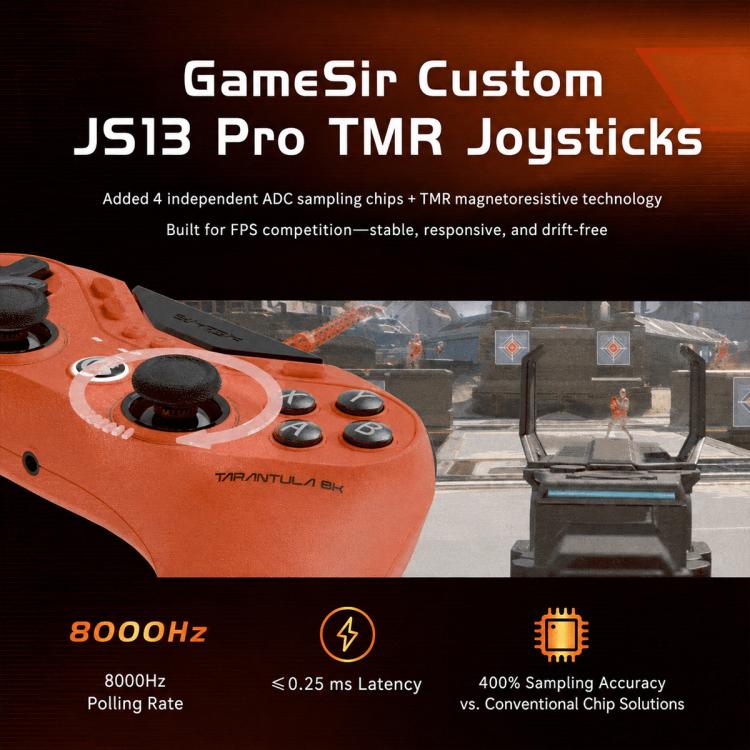 GameSir T3 CE Tarantula 8K Wired Game Controller for Switch, PC, Android, Steam, T3 CE