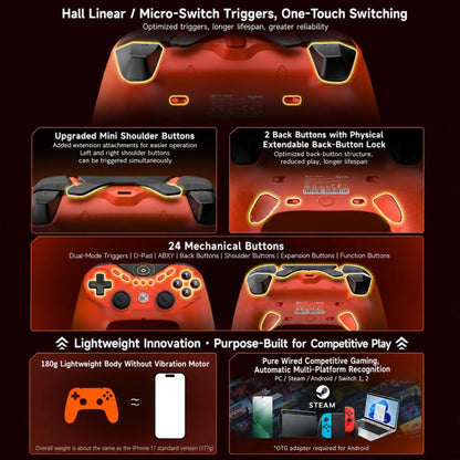 GameSir T3 CE Tarantula 8K Wired Game Controller for Switch, PC, Android, Steam, T3 CE